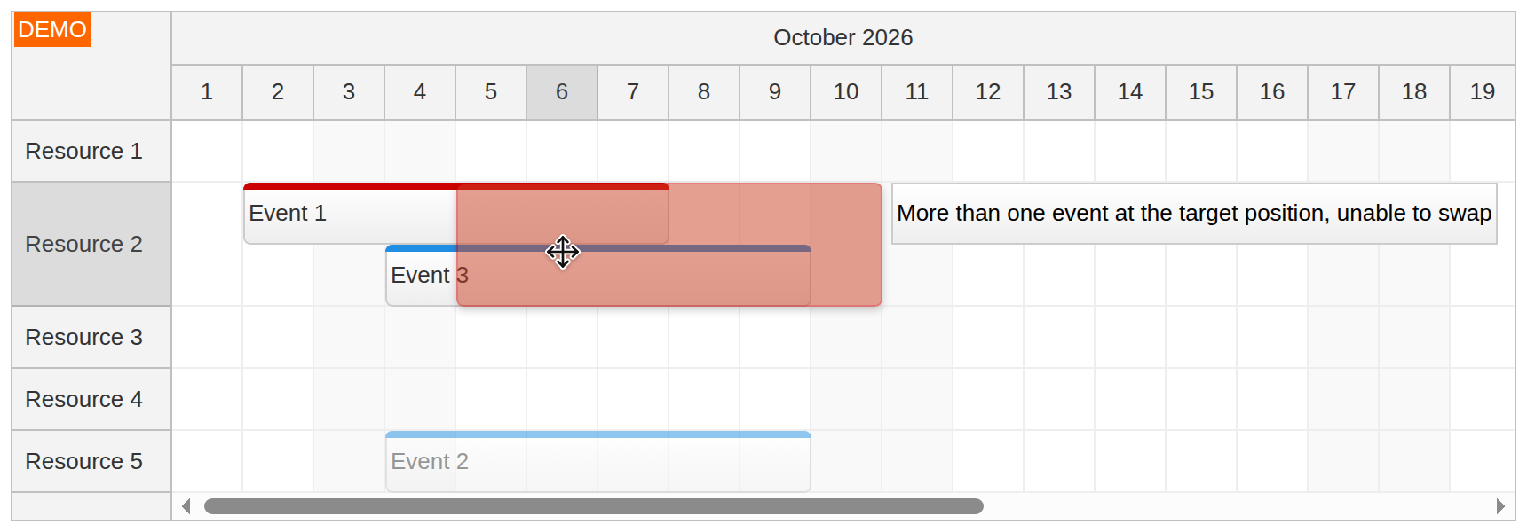 javascript scheduler swap feedback