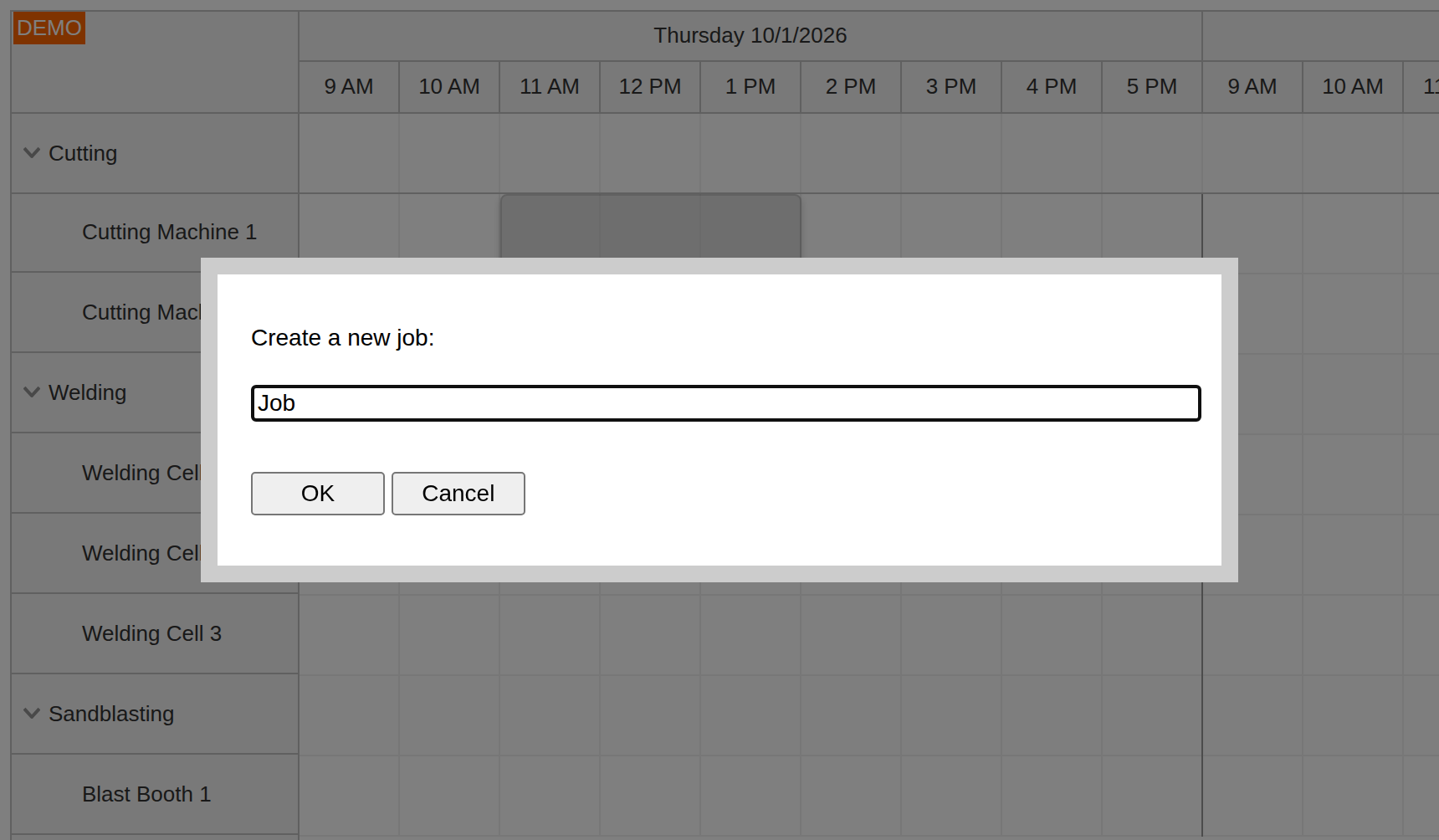 machine production job scheduling spring java new task name