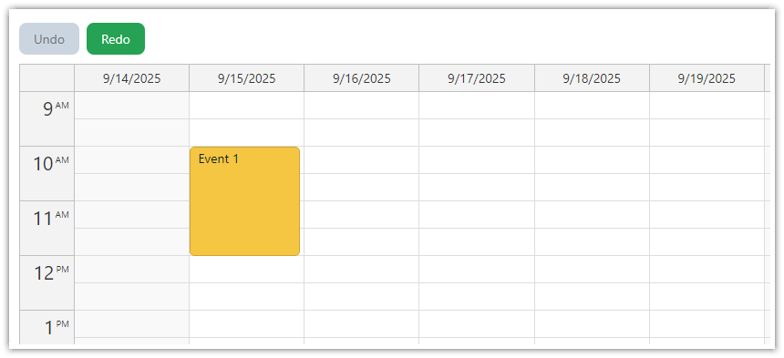 Angular Calendar - The Redo Button Angular Calendar - The Redo Button