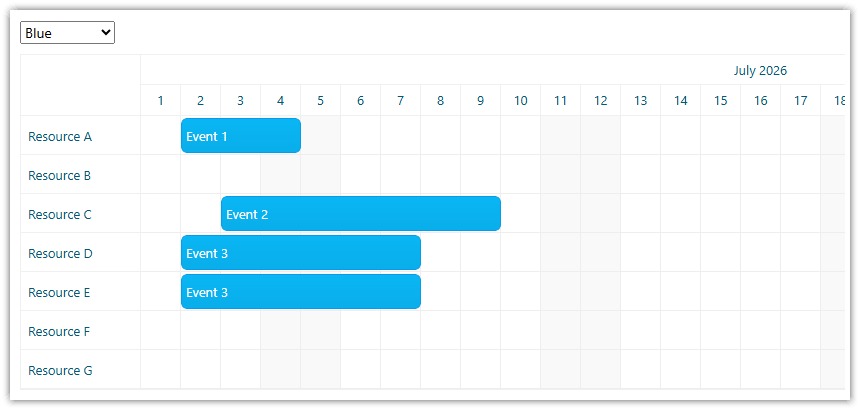 React Scheduler - Blue CSS Theme React Scheduler - Blue CSS Theme