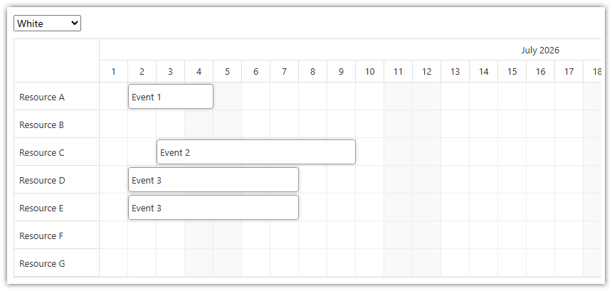 React Scheduler - White CSS Theme React Scheduler - White CSS Theme