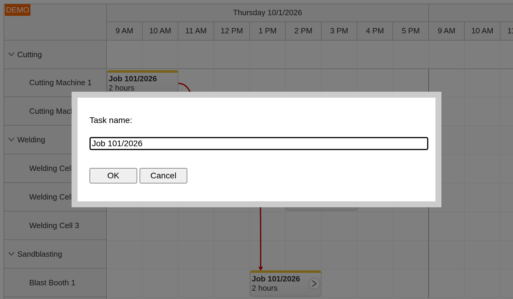 machine production job scheduling spring java edit job