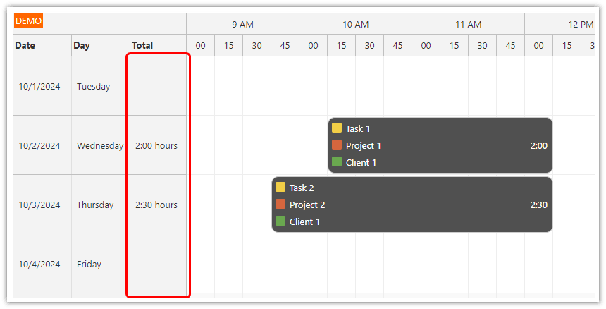 How to Calculate Daily Totals in Vue Timesheet