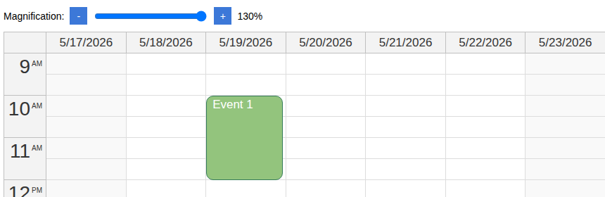 javascript calendar zoom magnification buttons javascript calendar zoom magnification buttons
