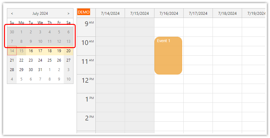 Blocking Past Days in the JavaScript Date Picker