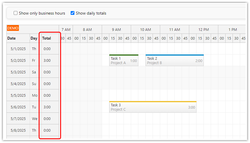 React Timesheet Component - Show Daily Totals React Timesheet Component - Show Daily Totals