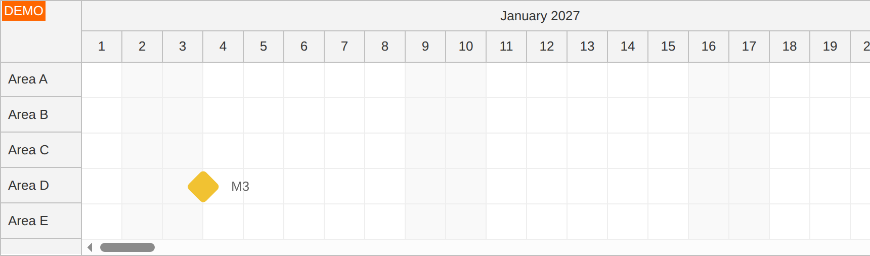 react milestone scheduler yellow icon