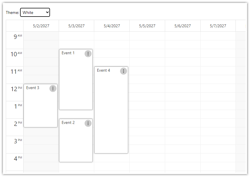 Angular Calendar White CSS Theme Angular Calendar White CSS Theme