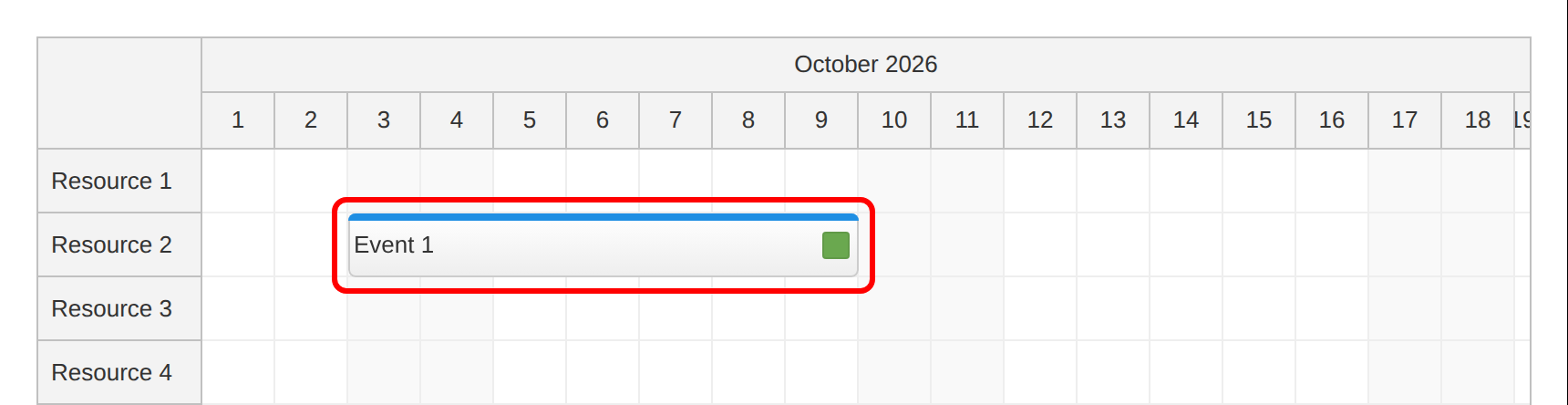 javascript scheduler drag handle