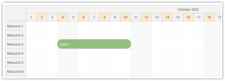 JavaScript Scheduler - Alternating Time Header Colors