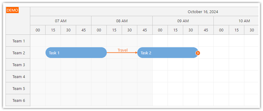 ASP.NET Core Field Service Schedule - Displaying Teams and Tasks