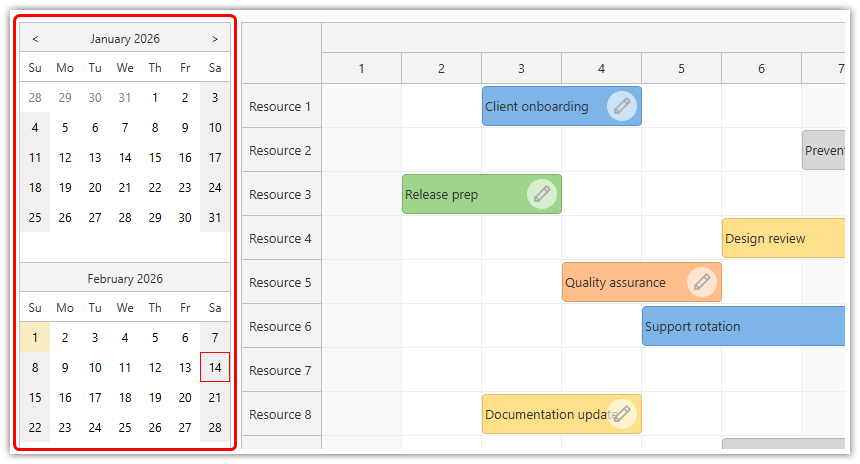 Add Date Navigation for the Next.js Scheduler Timeline Add Date Navigation for the Next.js Scheduler Timeline