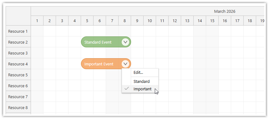 JavaScript Scheduler - Changing Event Type using Context Menu