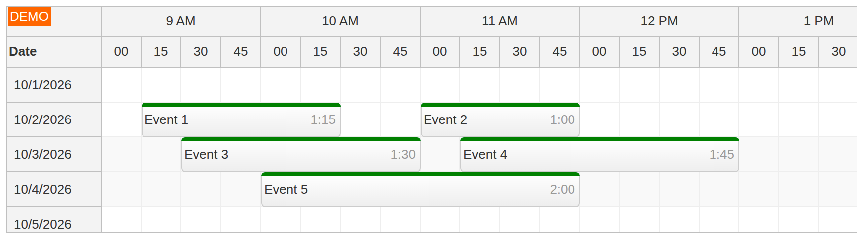 timesheet days