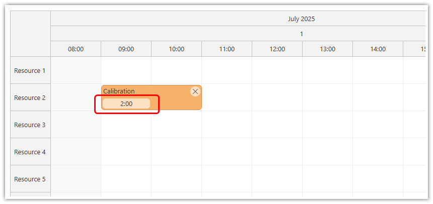 Open-Source Angular Scheduler - Duration