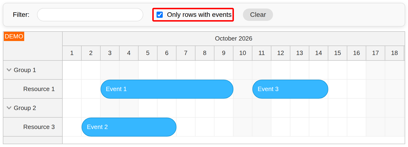 events only
