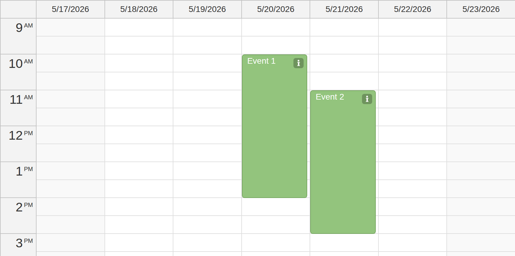 react calendar event icon active area