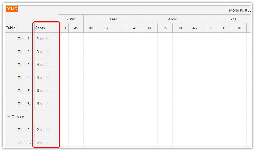 Angular Restaurant Table Reservation - Displaying Seats Angular Restaurant Table Reservation - Displaying Seats