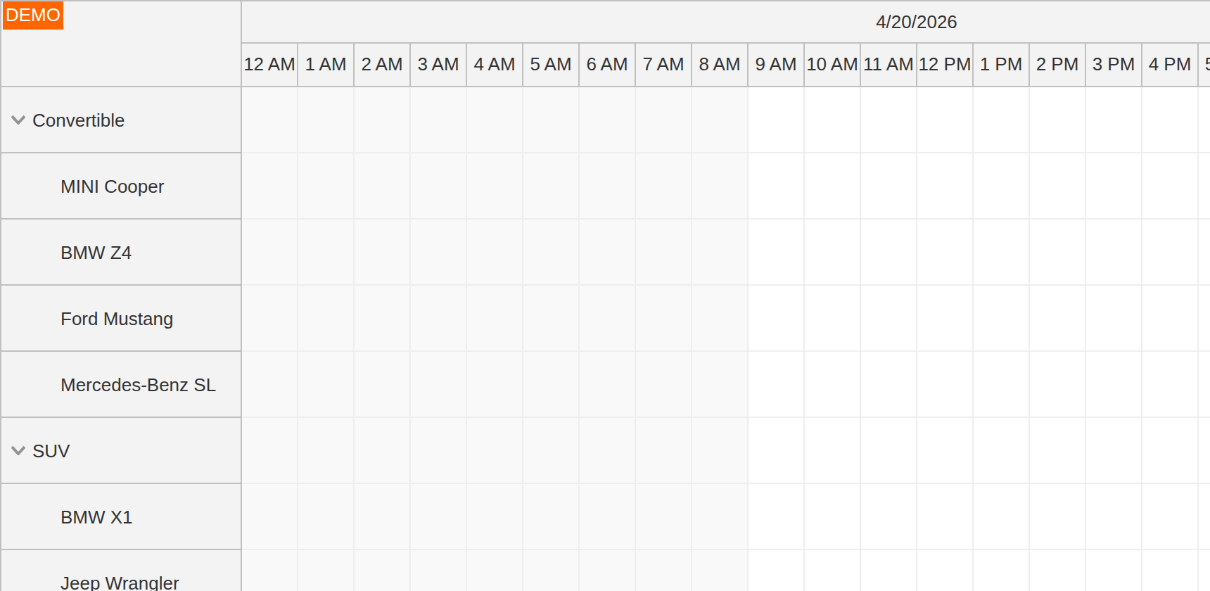 React Scheduler Component - Loading Resources