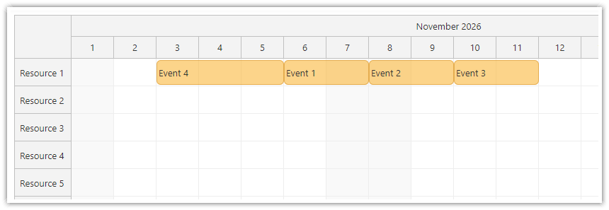 JavaScript Scheduler - Push Existing Events Back - After Drop