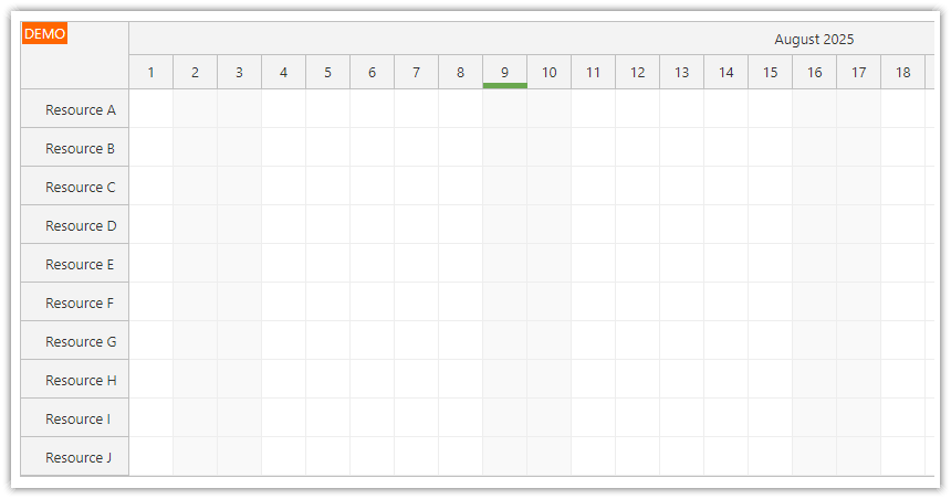 How to highlight global holidays in the Vue Scheduler time header