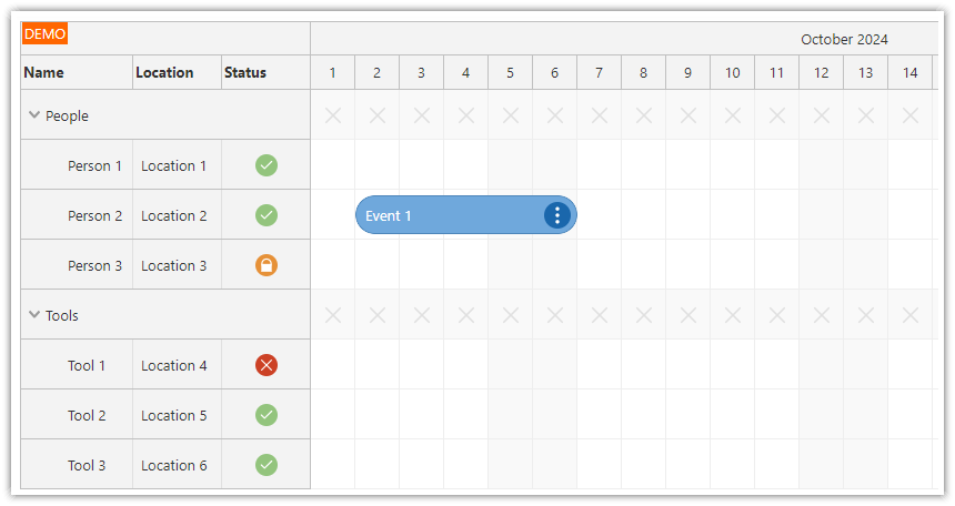 Angular Scheduler Component (TypeScript) - Source Code