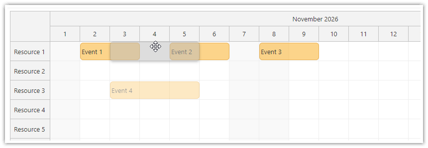 JavaScript Scheduler - Push Existing Events Back during Drag and Drop JavaScript Scheduler - Push Existing Events Back during Drag and Drop