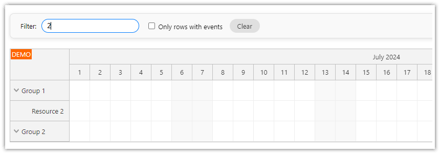 Angular Scheduler Row Filtering by Text Angular Scheduler Row Filtering by Text