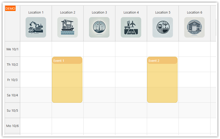 Defining Custom Columns for Resources in Vue Scheduler