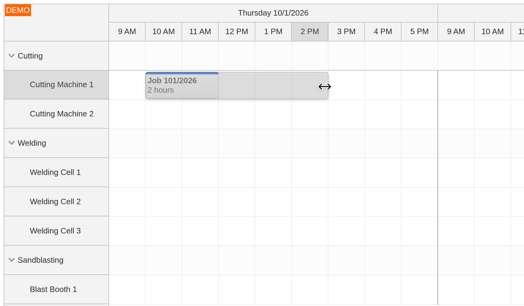machine production job scheduling spring java change task duration