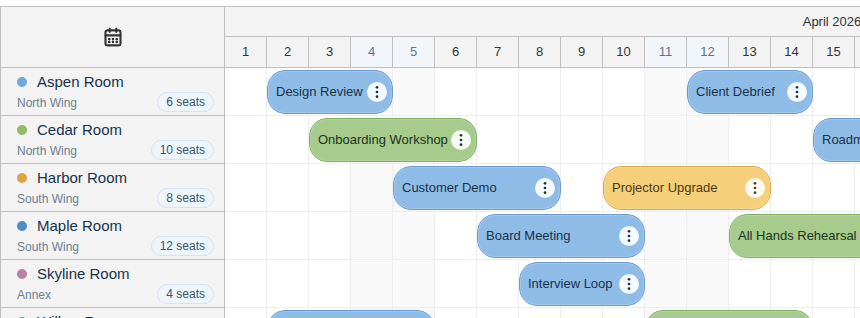 javascript scheduler quick start project scheduler appearance