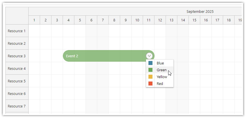 Spring Boot Scheduler Component (Open-Source) - Event Colors
