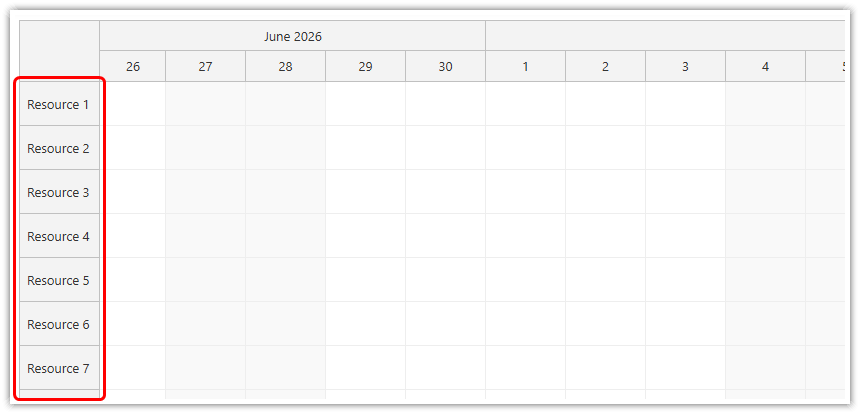 Define Rows as Resources in the Next.js Scheduler Define Rows as Resources in the Next.js Scheduler