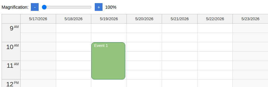 javascript calendar zoom magnification slider javascript calendar zoom magnification slider