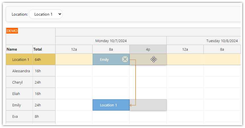 Change the Shift Time Slot in the React Shift Scheduling App