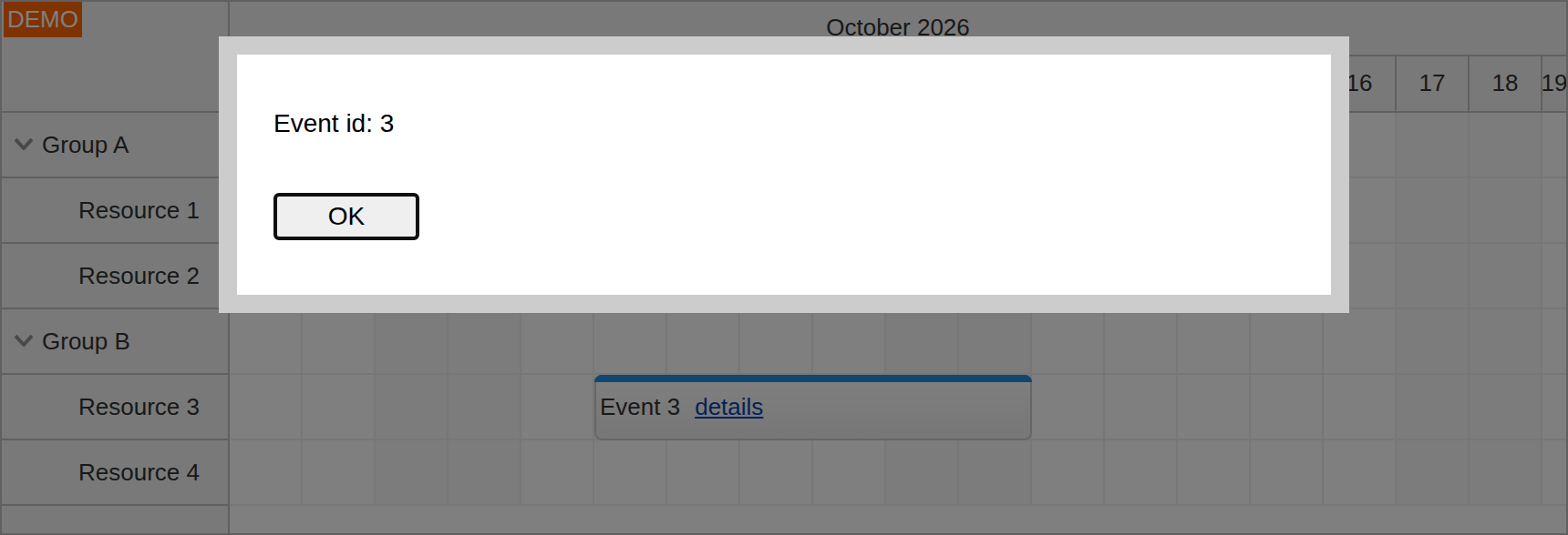 event templates details