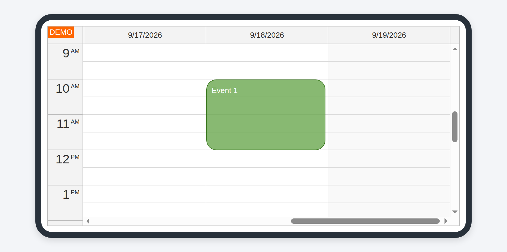 angular calendar small landscape