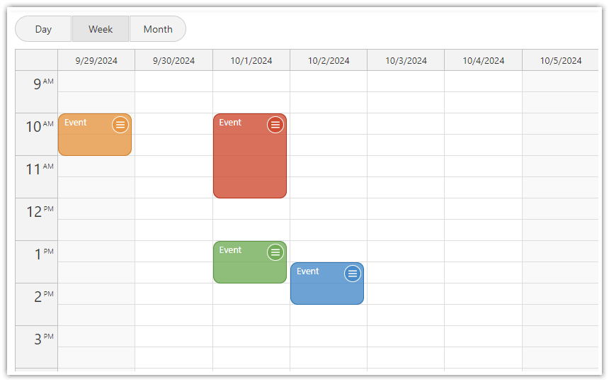 Open-Source JavaScript Weekly Calendar View Open-Source JavaScript Weekly Calendar View