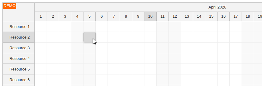 javascript scheduler limit time range selection one cell day