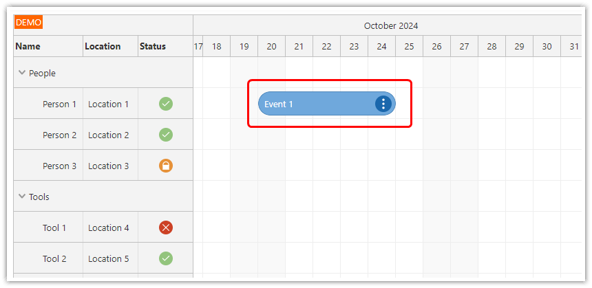 Angular Scheduler Component (TypeScript) - Loading and Displaying Events