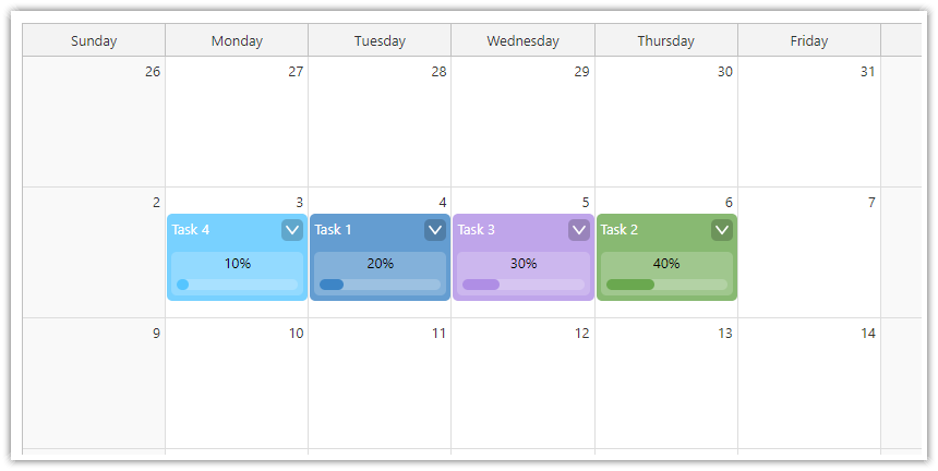Displaying Progress Bars in Events in Next.js Monthly Calendar Displaying Progress Bars in Events in Next.js Monthly Calendar