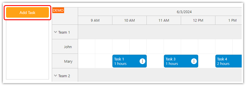 Angular Work Order Scheduling Add Task to Queue