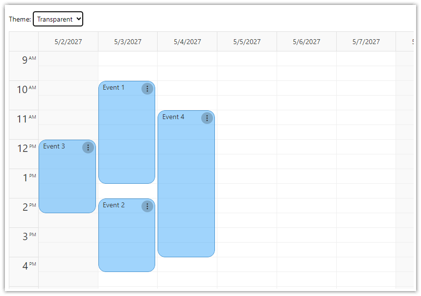 Angular Calendar Transparent CSS Theme Angular Calendar Transparent CSS Theme