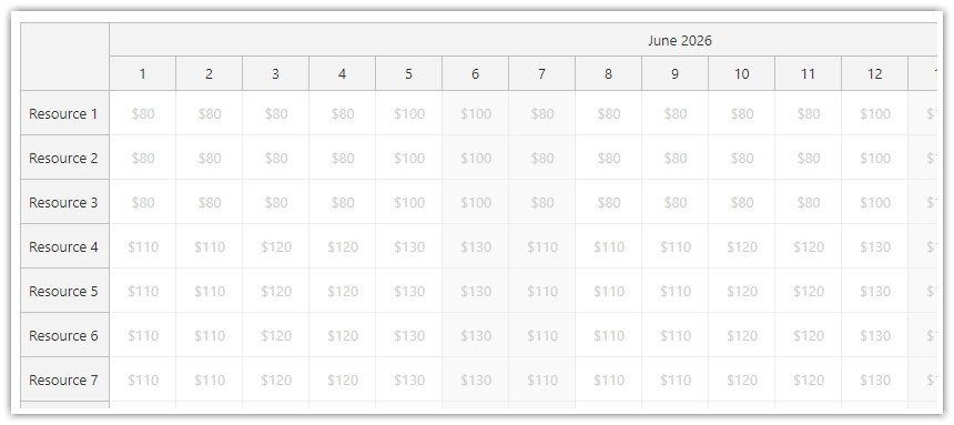 Vue Scheduler - Calculate Reservation Slot Prices