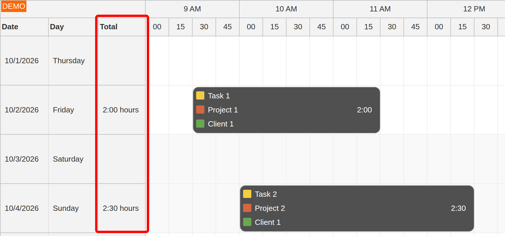 How to Calculate Daily Totals in Vue Timesheet