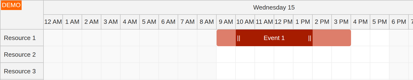 javascript scheduler warmup cooldown displaying