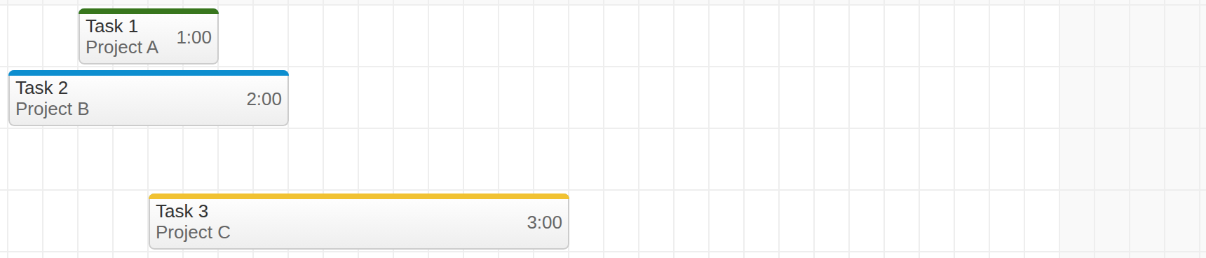 react timesheet show project details