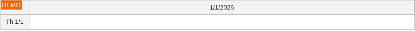 javascript yearly calendar day scale
