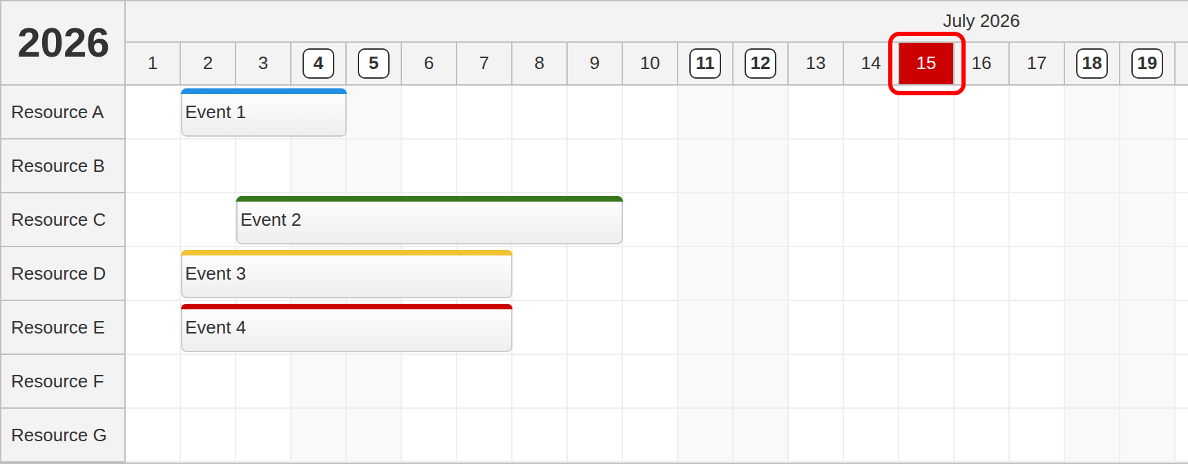 React Scheduler - Rendering JSX in Time Header (Today)