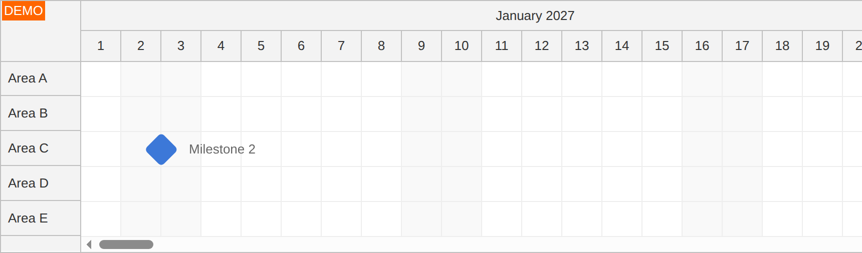 react milestone scheduler blue icon